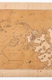 A historical map of the town and harbour of Boston.